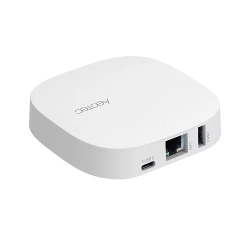 Aeotec Smart Home Hub 2, SmartThings platform hub, Ethernet, Wi-Fi, Zigbee, Thread, Bluetooth, Matter