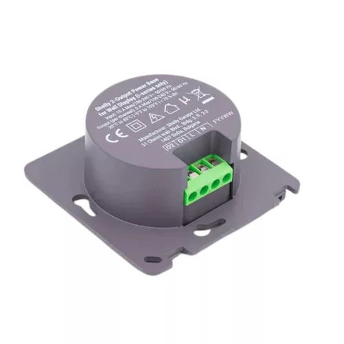 Shelly 2-Output Power Base for Wall Display –  X1i, X2i hálózati tápegység, 2 relé kimenettel