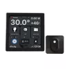 Shelly Wall Display – villanykapcsoló, vezérlőpanel, Wi-Fi+Bluetooth, fekete + Shely BLU H&T hőmérő és pára érzékelő