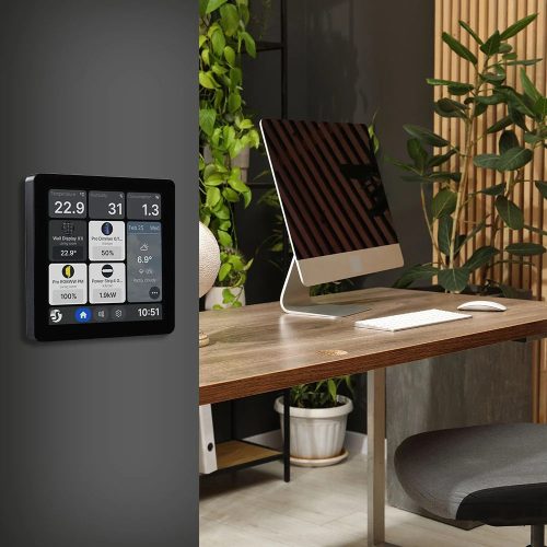 Shelly Wall Display X1i – vezérlőpanel, villanykapcsoló, Wi-Fi, Bluetooth, fekete (SAWD-6A1XX10EU0)