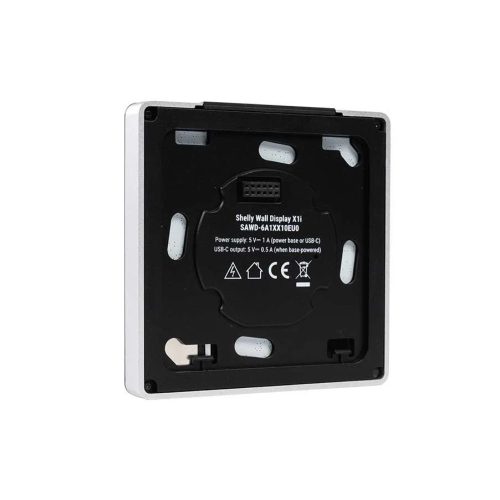 Shelly Wall Display X1i – vezérlőpanel, villanykapcsoló, Wi-Fi, Bluetooth, ezüst (SAWD-6A1XX10EU0)
