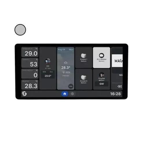 Shelly Wall Display X2i – fali vezérlőpanel és villanykapcsoló, Wi-Fi, Bluetooth, ezüst