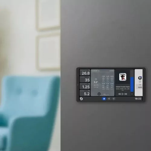 Shelly Wall Display X2i – fali vezérlőpanel és villanykapcsoló, Wi-Fi, Bluetooth, ezüst