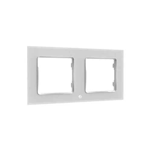 Shelly Wall Switch sorolókeret, 2-es fehér üveg előlapos