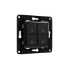 Shelly Wall Switch fali villanykapcsoló, 4 gombos fekete
