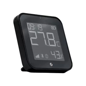   Shelly BLU H&T Display ZB – Hőmérséklet, pára és fény szenzor, e-papír kijelzővel,  Zigbee, Bluetooth, fekete