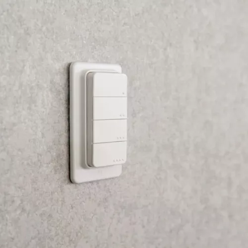Shelly BLU RC Button 4 ZB – négy gombos távirányító, Bluetooth, Zigbee, fehér