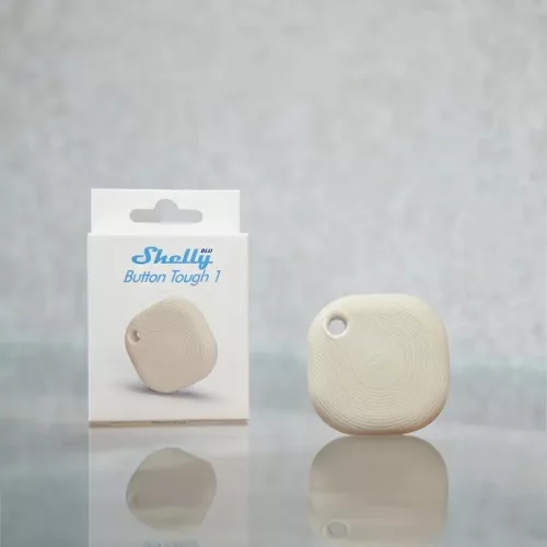 Shelly BLU Button TOUGH 1 ZB – Bluetooth, Zigbee  távirányító, elefántcsont színű