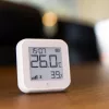 Shelly PLUS H&T GEN3 WiFi + Bluetooth páratartalom és hőmérséklet szenzor, e-papír kijelzővel (fehér)