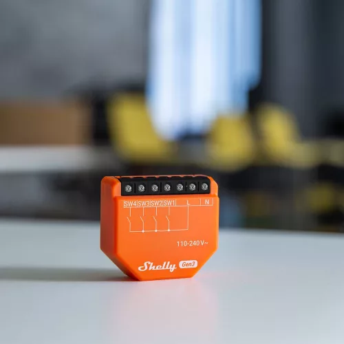 Shelly i4 GEN3 WiFi + Bluetooth okos vezeték nélküli kapcsoló-modul