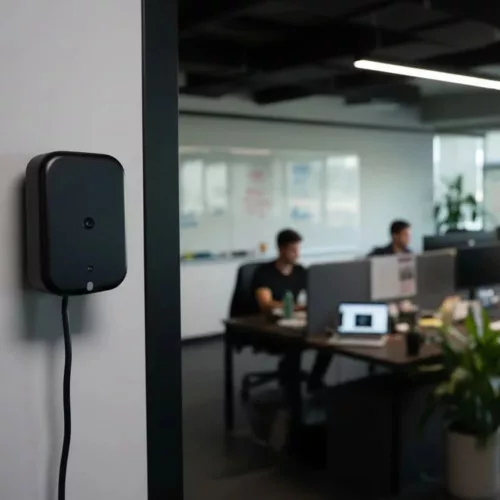 Shelly Presence Gen4 – mmWave jelenlét és fény szenzor, Zigbee, Wi-Fi, Bluetooth, Matter, fekete