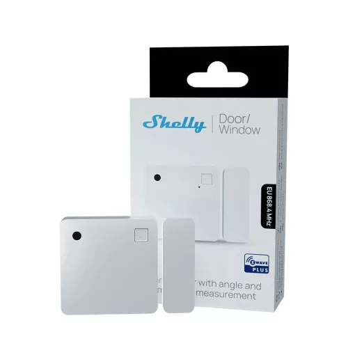 Shelly Wave Door/Window EU LR –  ajtó/ablak nyitás és fényérzékelő, Z-Wave, fehér 