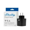 Shelly Plug M Gen3 – Wi-Fi + Bluetooth, Matter kompatibilis, fogyasztásmérős okoskonnektor, fekete