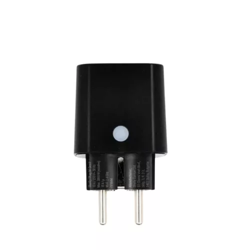 Shelly Plug M Gen3 – Wi-Fi + Bluetooth, Matter kompatibilis, fogyasztásmérős okoskonnektor, fekete