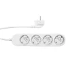 Shelly Power Strip 4 Gen4 –  okos konnektor elosztó négy aljzattal, fogyasztásmérős, Wi-Fi, Zigbee, Matter, fehér 