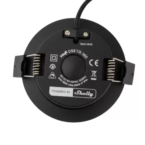 Shelly LightSolutions Hilux DS8 Black – okos spot lámpa, dimmelhető, színhőmérséklet 2200K – 6000K, Wi-Fi, Bluetooth, fekete