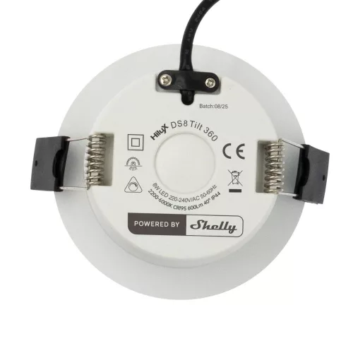 Shelly LightSolutions Hilux DS8 White – okos spot lámpa, dimmelhető, színhőmérséklet 2200K – 6000K, Wi-Fi, Bluetooth, fehér