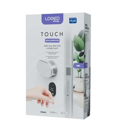 Shelly LOQED Touch Smart Lock 2s – érintős okos zár,  Wi-Fi, Bluetooth, ezüst
