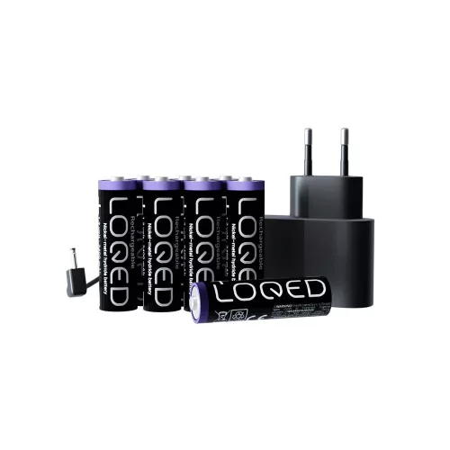 Shelly LOQED Power Kit – töltő adapter, 8*AA Ni-MH akkumulátorral