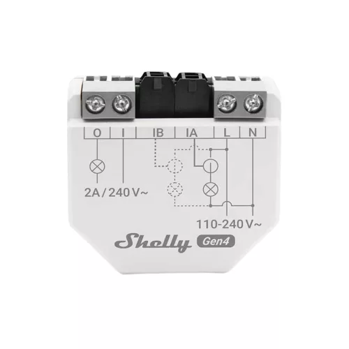 Shelly EM Gen4 –  egyfázisú két áramkörös fogyasztásmérő, 1 db 50A áramváltóval, 2A kontaktorral, Wi-Fi, Bluetooth, Zigbee, Matter (S4EM-002CXCEU)