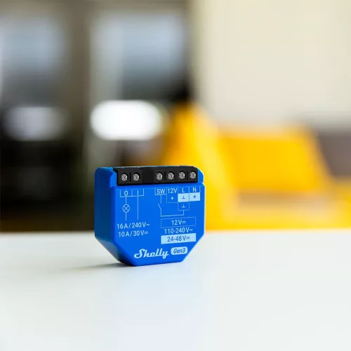 Shelly 1 Gen3 egy áramkörös Wi-Fi + Bluetooth okosrelé (X4)