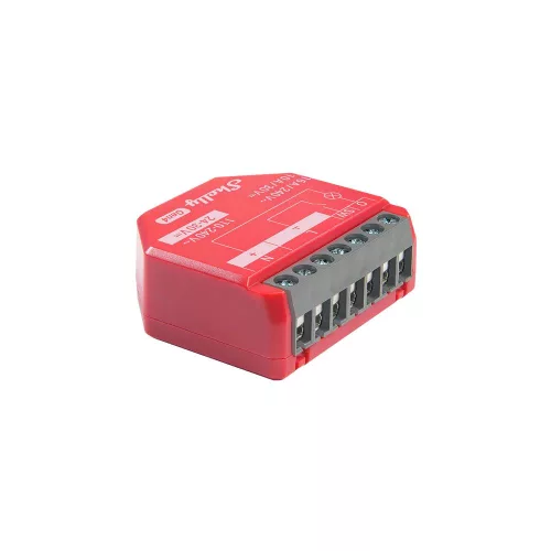 Shelly 1PM Gen4 egy áramkörös Wi-Fi + Bluetooth / Zigbee 3.0  multi-protokoll okosrelé, Matter kompatibilis, áramfogyasztás-méréssel (16A)