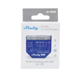   Shelly Dimmer 0/1-10V PM Gen4 – fényerőszabályozó relémodul, fogyasztásméréssel, Wi-Fi, Zigbee (S4DM-0010WW)