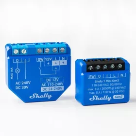   Shelly 1 Mini GEN3, egy áramkörös WiFi + Bluetooth okosrelé