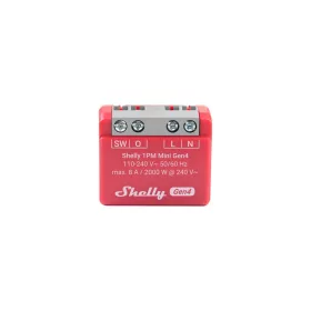   Shelly 1PM Mini Gen4 egy áramkörös Wi-Fi + Bluetooth / Zigbee 3.0 multi-protokoll okosrelé, Matter kompatibilis (8A)