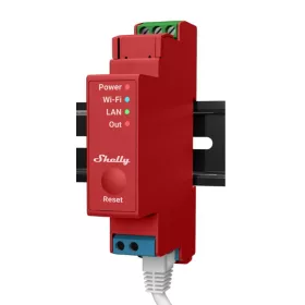   Shelly PRO 1PM DIN-sínre szerelhető WiFi + Ethernet + Bluetooth kompatibilis, 16A okosrelé, áramfogyasztás-méréssel