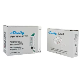   Shelly PRO 3EM 3CT63 okos Wi-Fi + Ethernet háromfázisú fogyasztásmérő, DIN-sínre
