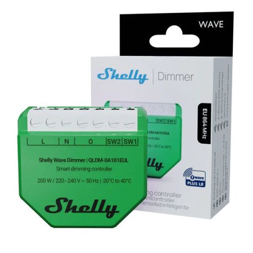 Shelly Wave Dimmer okos fényerőszabályzó modul, Z-Wave EU Long Range