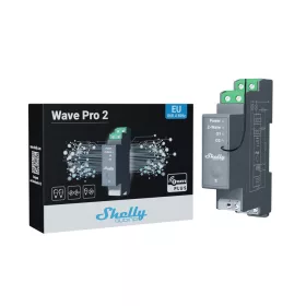   Shelly Qubino Wave PRO 2 két áramkörös, DIN-sínre illeszthető okosrelé, Z-Wave protokoll kompatibilis