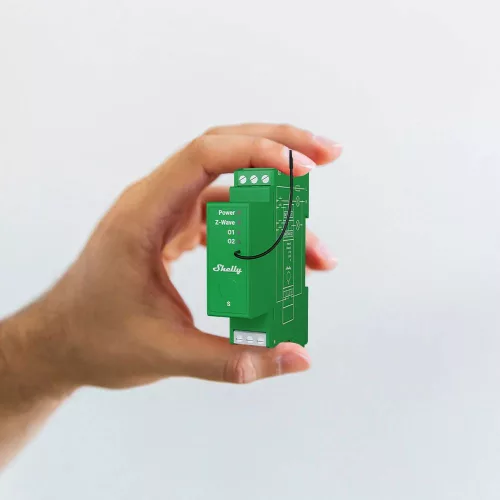 Shelly Wave Pro Dimmer 2PM, két áramkörös, fogyasztásmérős fényerőszabályozó modul, Z-Wave
