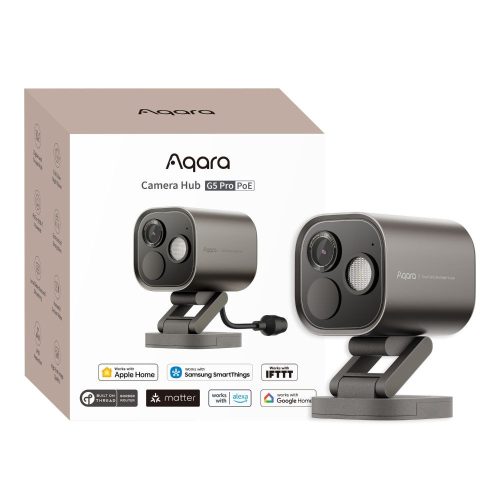 Aqara G5 Camera Hub Pro, kültéri HomeKit SecureVideo kamera, beépített Zigbee és Thread átjáróval, POE verzió, szürke