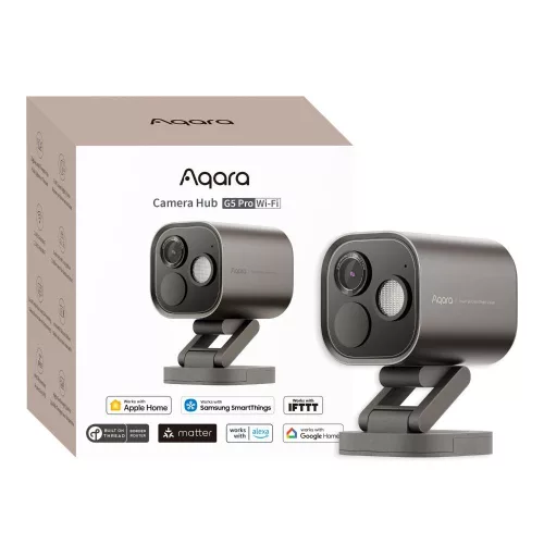 Aqara G5 Camera Hub Pro, kültéri HomeKit SecureVideo kamera, beépített Zigbee és Thread átjáróval, Wi-Fi verzió, szürke