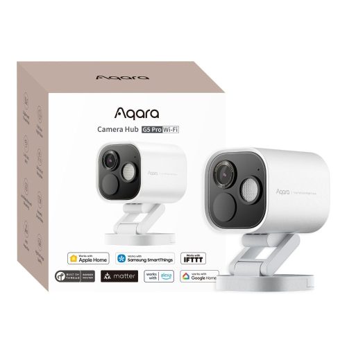 Aqara G5 Camera Hub Pro, kültéri HomeKit SecureVideo kamera, beépített Zigbee és Thread átjáróval, Wi-Fi verzió, fehér