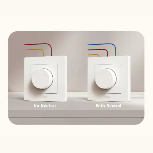 Aqara H2 Dimmer fényerőszabályzós Zigbee + Thread okos villanykapcsoló, szürke