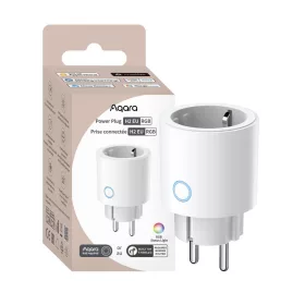   Aqara Power Plug H2 EU (RGB) – fogyasztásmérős okos konnektor, Zigbee, Thread, Bluetooth, Matter, fehér (SP-P05D)