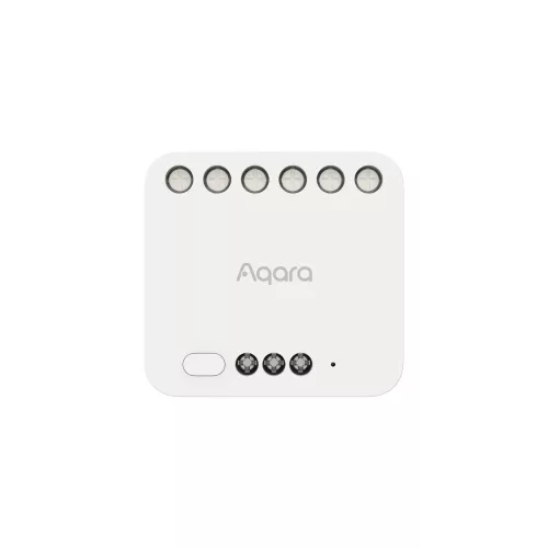 Aqara T2 mini 2 áramkörös relémodul, fogyasztásméréssel, motoros redőnyvezérléshez (Zigbee)