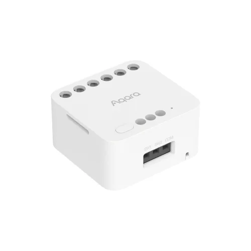 Aqara T2 mini 2 áramkörös relémodul, fogyasztásméréssel, motoros redőnyvezérléshez (Zigbee)