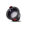 Gledopto GL-D-001P Zigbee Pro (Zigbee 3.0 + RF vevős) okos süllyesztett RGBCCT LED spot lámpa (450 lumen, IP33), fekete kerettel