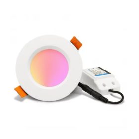   Gledopto GL-D-005P Zigbee Pro (Zigbee 3.0 + RF vevős) okos süllyesztett RGBCCT LED spot lámpa (1050 lumen, IP20), fehér kerettel