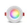 Gledopto GL-D-006P Zigbee Pro (Zigbee 3.0 + RF vevős) okos süllyesztett RGBCCT LED spot lámpa (550 lumen, IP54), fehér kerettel