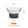 Gledopto GL-D-006P Zigbee Pro (Zigbee 3.0 + RF vevős) okos süllyesztett RGBCCT LED spot lámpa (550 lumen, IP54), fehér kerettel