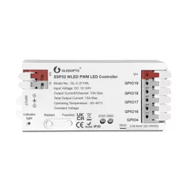   Gledopto GL-C-211WL okos WLED PWM LED szalag vezérlés analóg LED szalagokhoz (egyszínű, CCT, RGB, RGBW, RGB CCT)