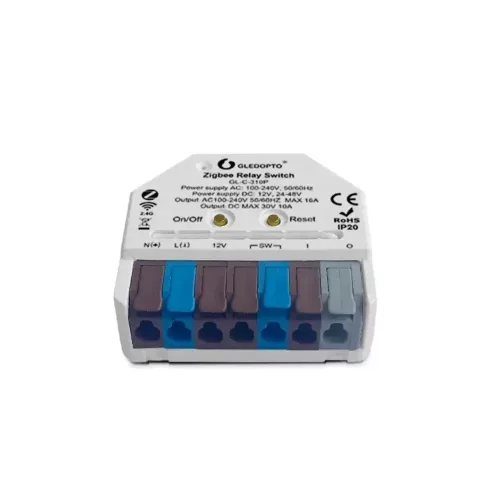 Gledopto GL-C-310P Zigbee 3.0 Pro + RF relémodul (AC / DC / feszültségmentes kapcsolás)