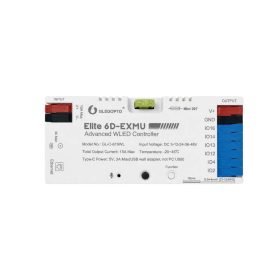   Gledopto Elite 6D-EXMU Advanced WLED Controller – hat csatornás RGBIC LED vezérlő, mikrofonnal, USB-C, ESP32, Wi-Fi, Ethernet (GL-C-619WL)