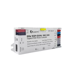   Gledopto Elite 1D2P-EXMU Digital + PWM WLED Controller – három csatornás led vezérlő, 1×RGBIC + 2×PWMLED, mikrofonnal, USB-C, ESP32, Wi-Fi, Ethernet (GL-C-620WL)
