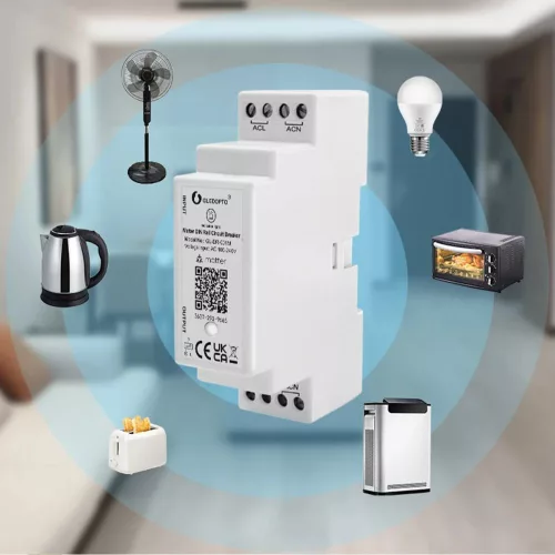 Matter DIN Rail Circuit Breaker – egyáramkörös okos, DIN-sínes relémodul, 16A, Wi-Fi, Matter (GL-DR-001M)